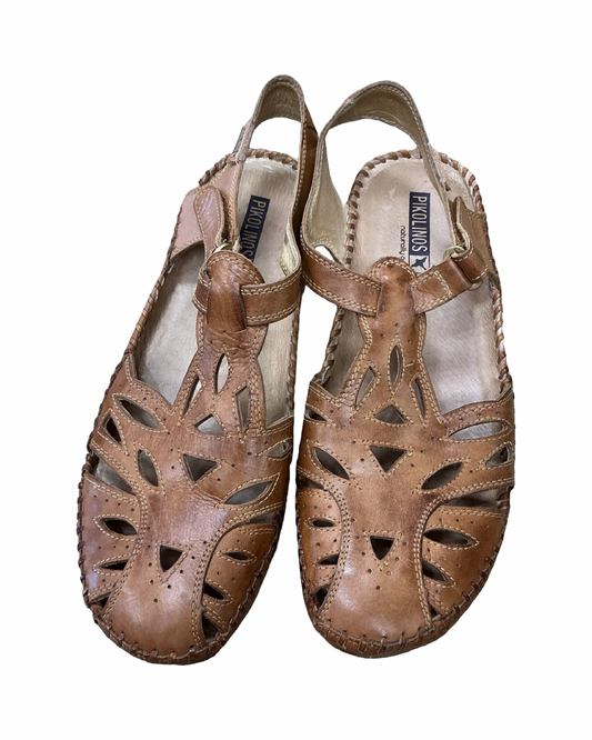 Shoes Flats By Pikolinos In Brown, Size:9.5
