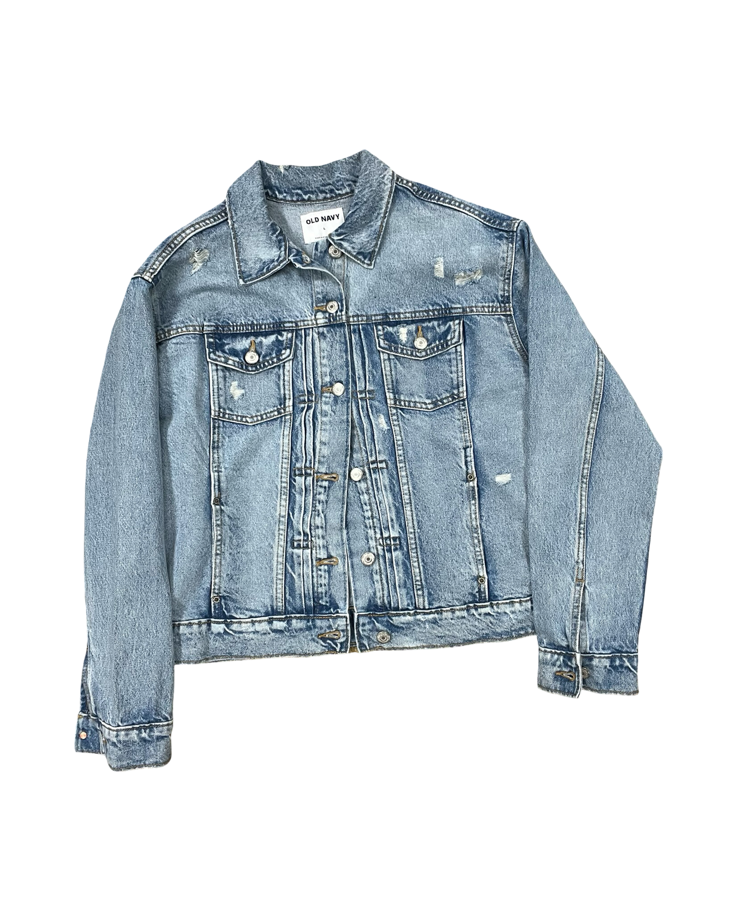 Jacket Denim By Old Navy In Blue Denim, Size:L