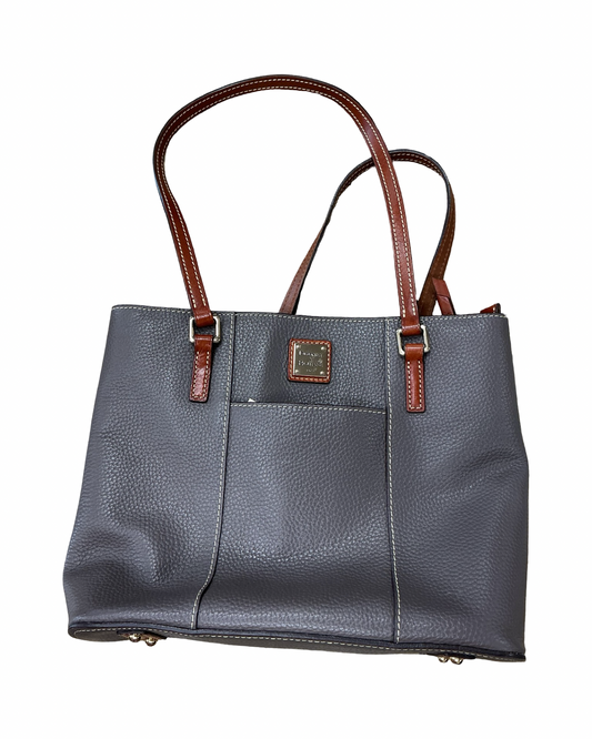 Handbag Designer By Dooney And Bourke In Taupe, Size:Medium