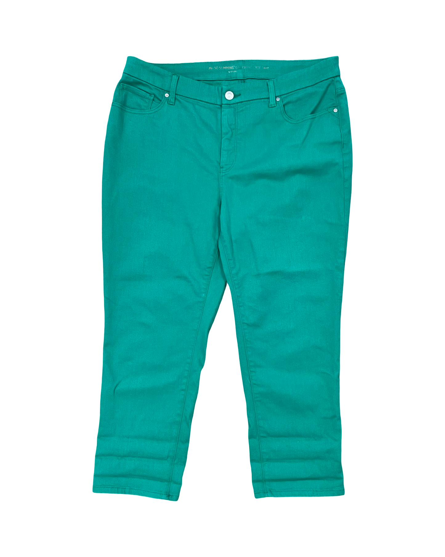 Jeans Cropped By Chicos In Green, Size:14