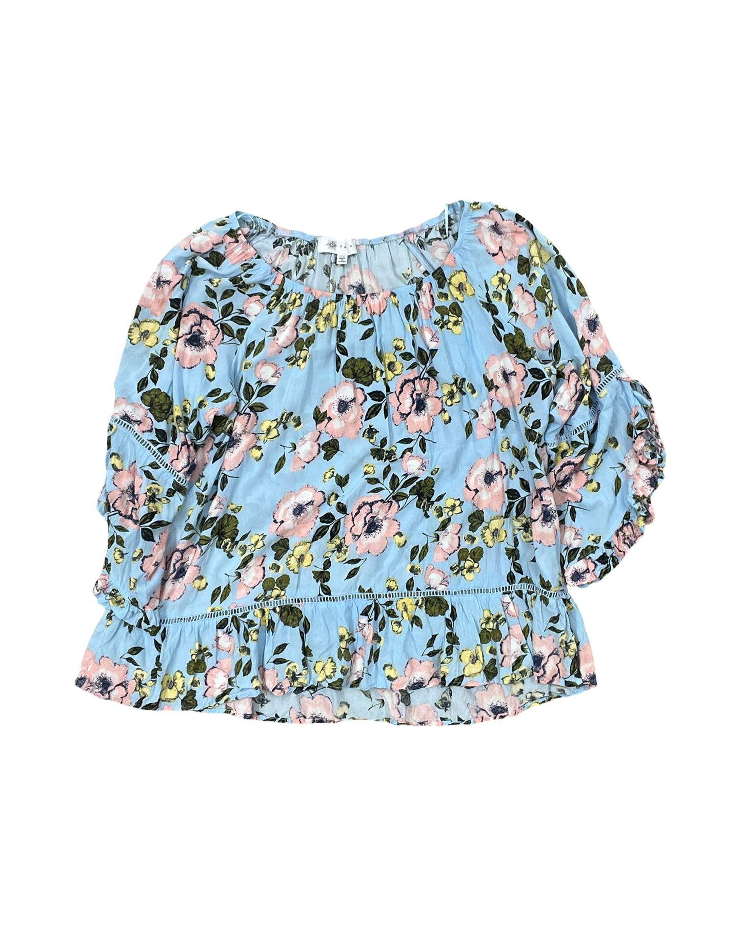 Top 3/4 Sleeve By Fever In Blue, Size:1X
