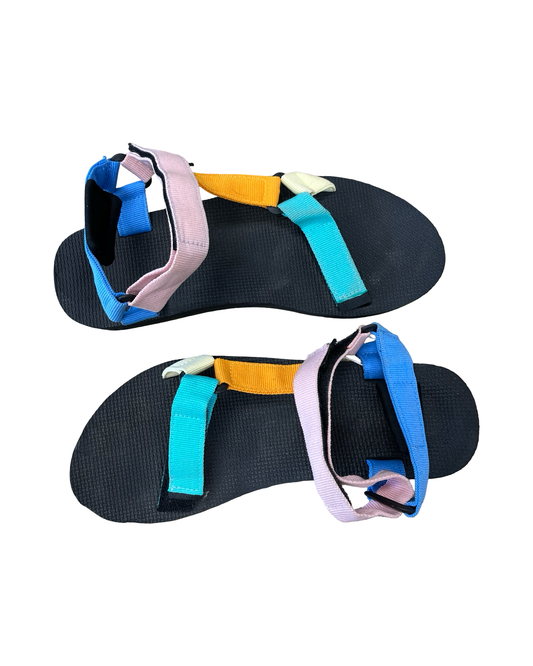 Sandals Sport By Clothes Mentor In Black & Green, Size:10