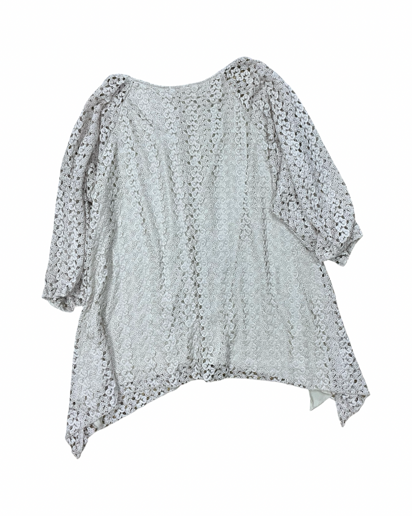 Top 3/4 Sleeve By Dressbarn In Tan, Size:1X