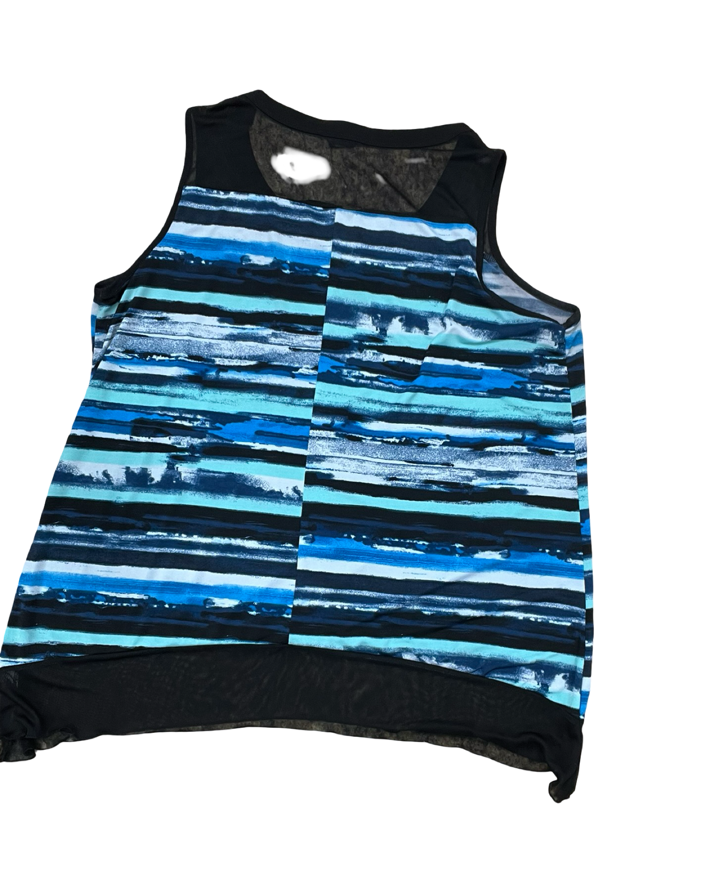Top Sleeveless By Suzie In The City In Black & Blue, Size:2X