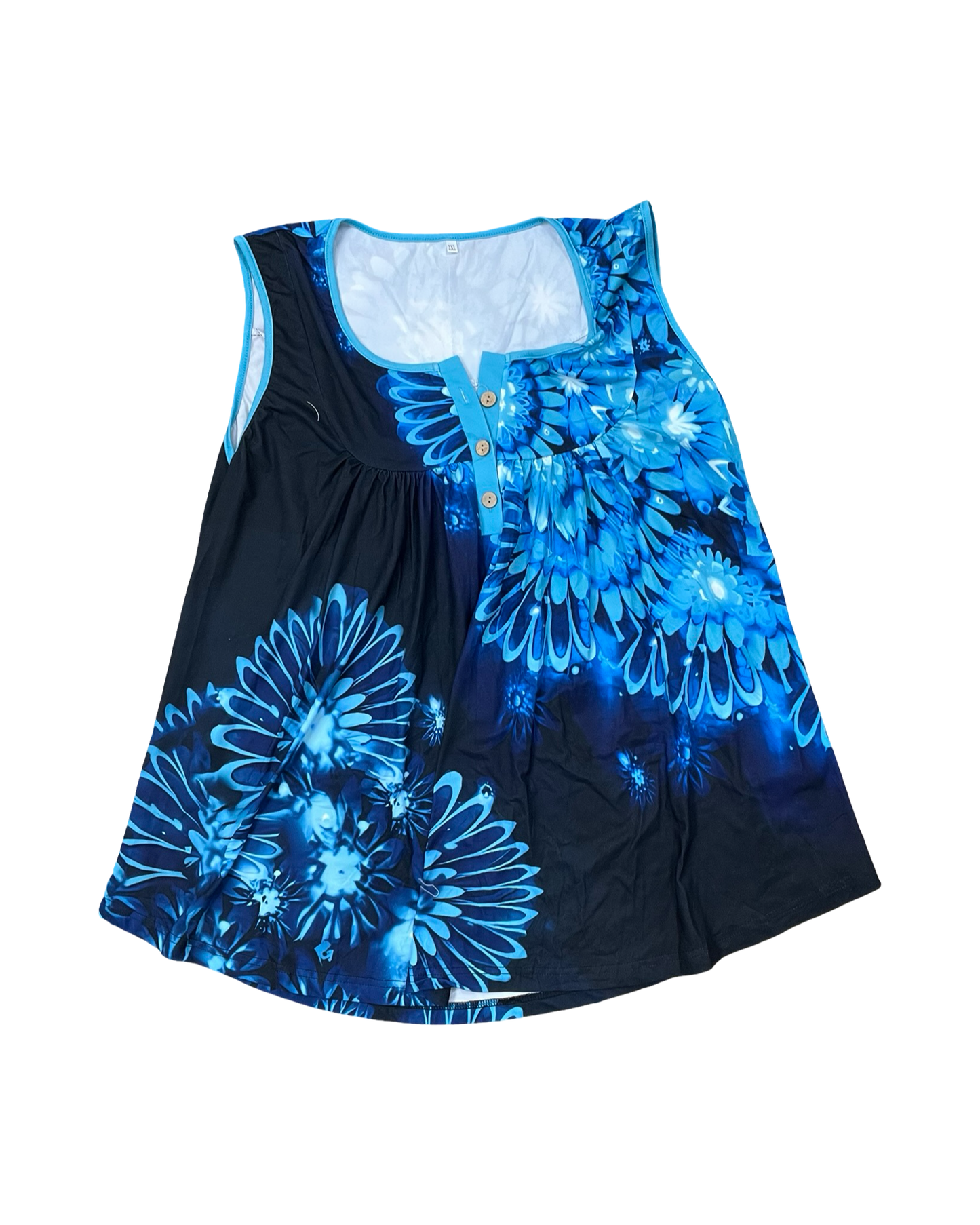 Top Sleeveless By Clothes Mentor In Black & Blue, Size:2X