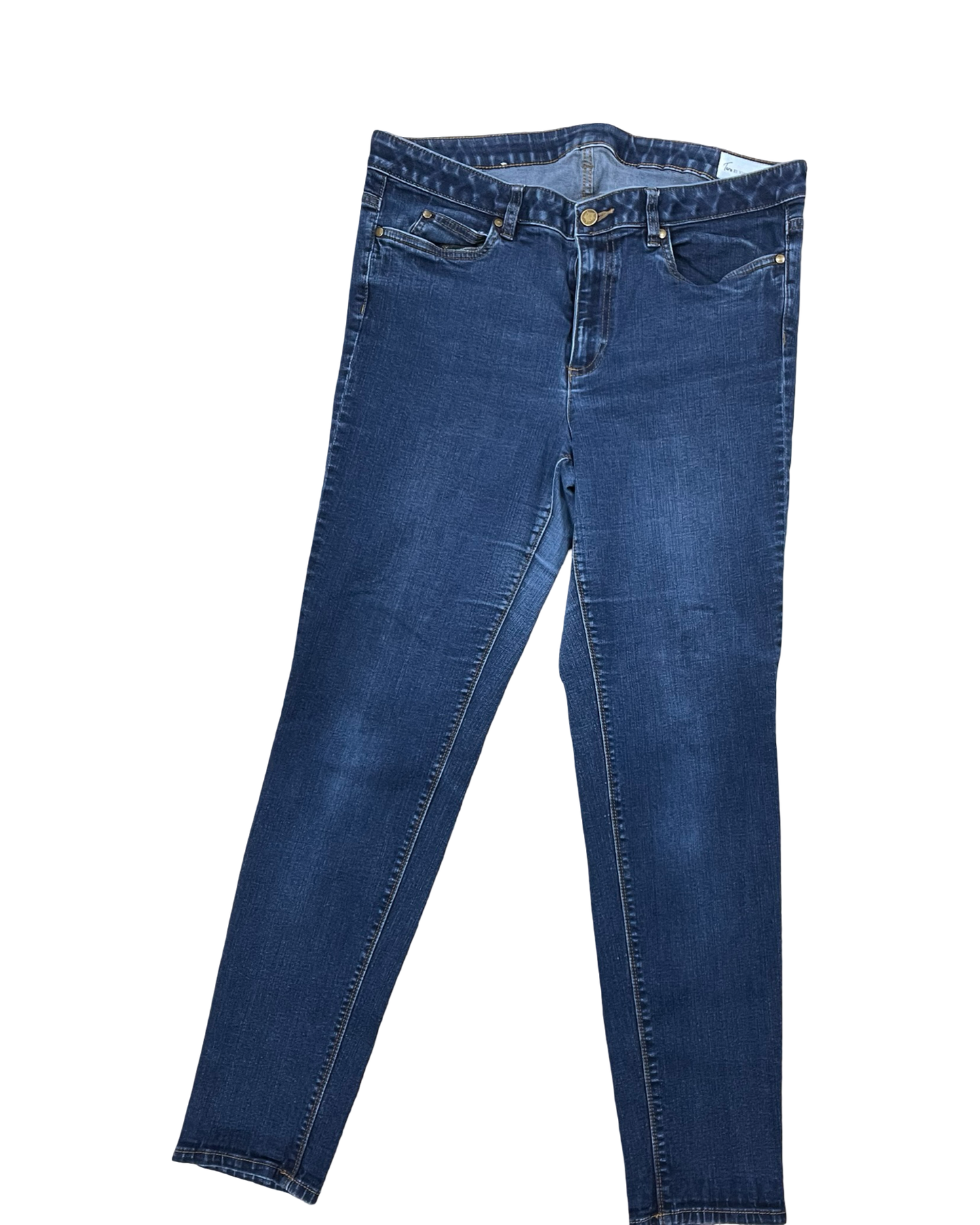 Jeans Straight By Vince Camuto In Blue Denim, Size:14