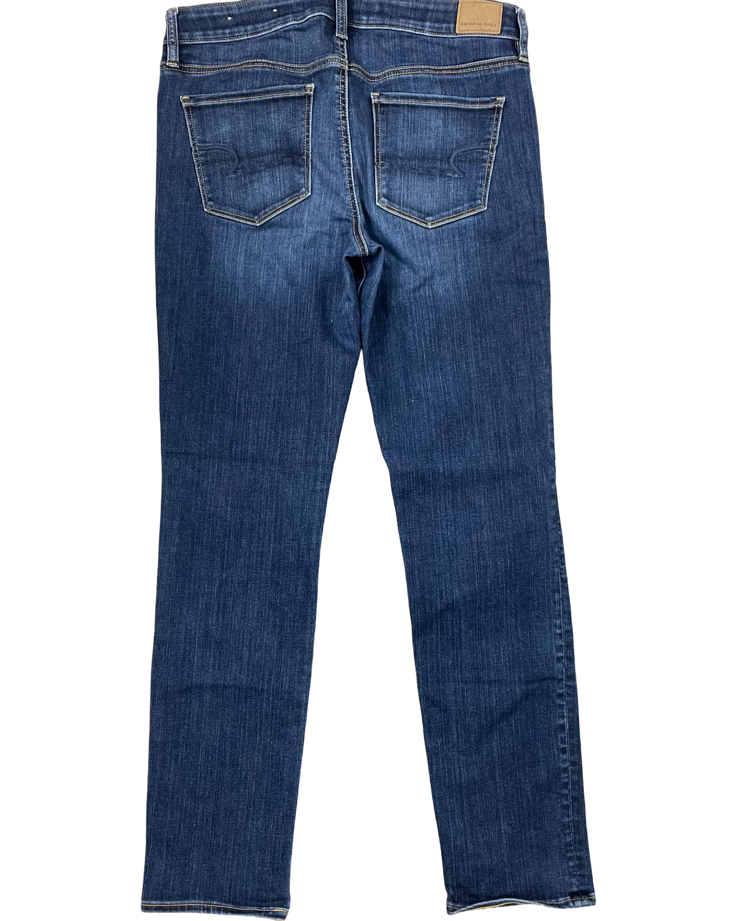 Jeans Skinny By American Eagle In Blue Denim, Size:12L