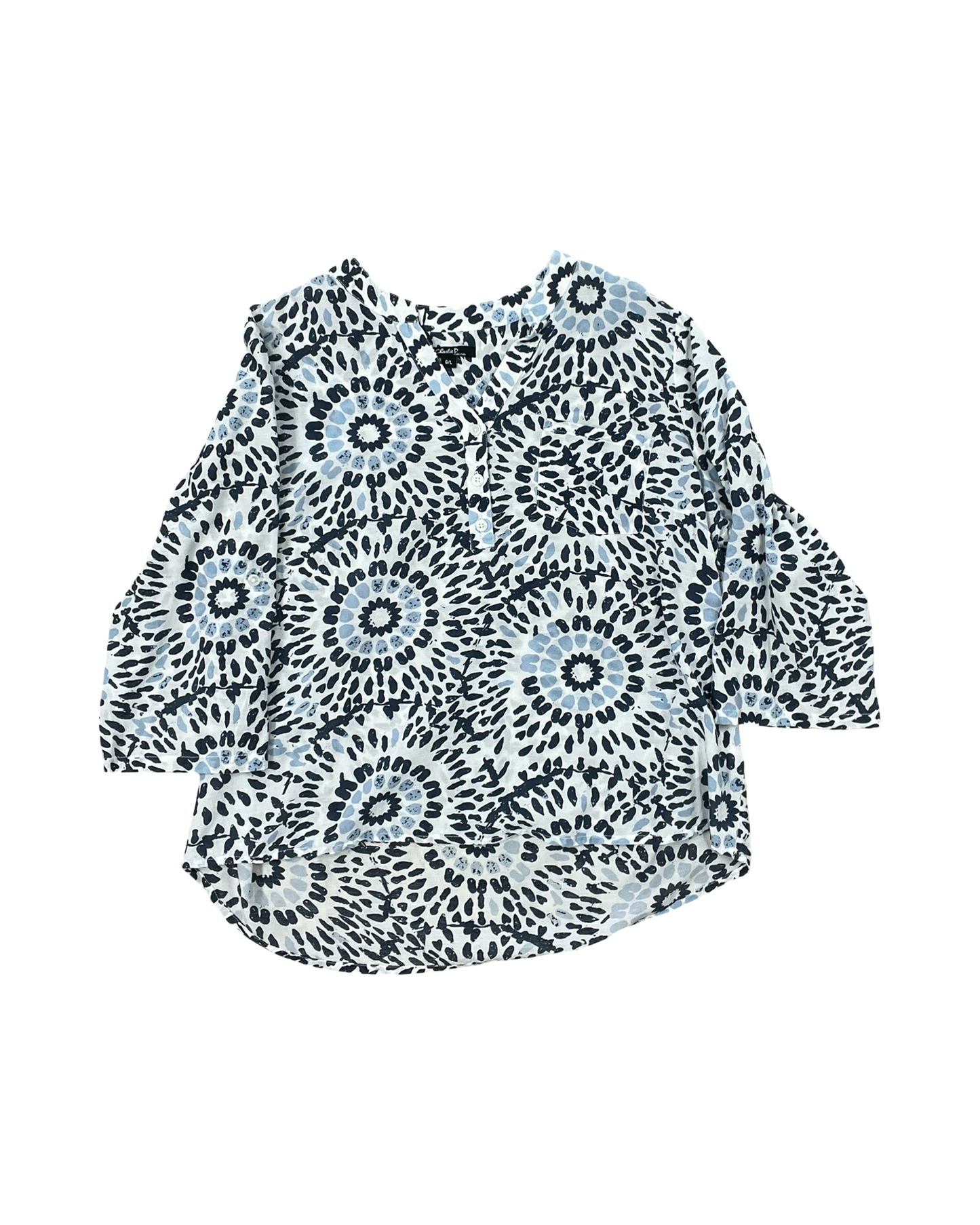 Top Ls By Charlie B In Blue & White, Size:L