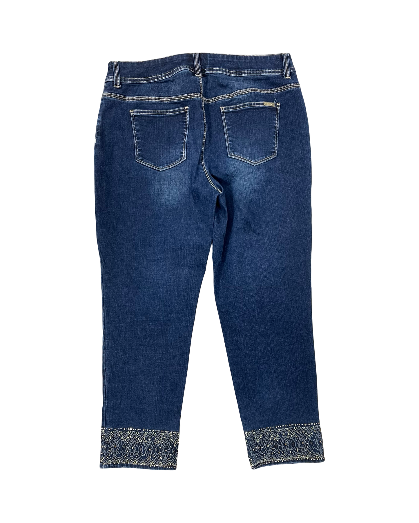 Jeans Skinny By Chicos In Blue Denim, Size:10