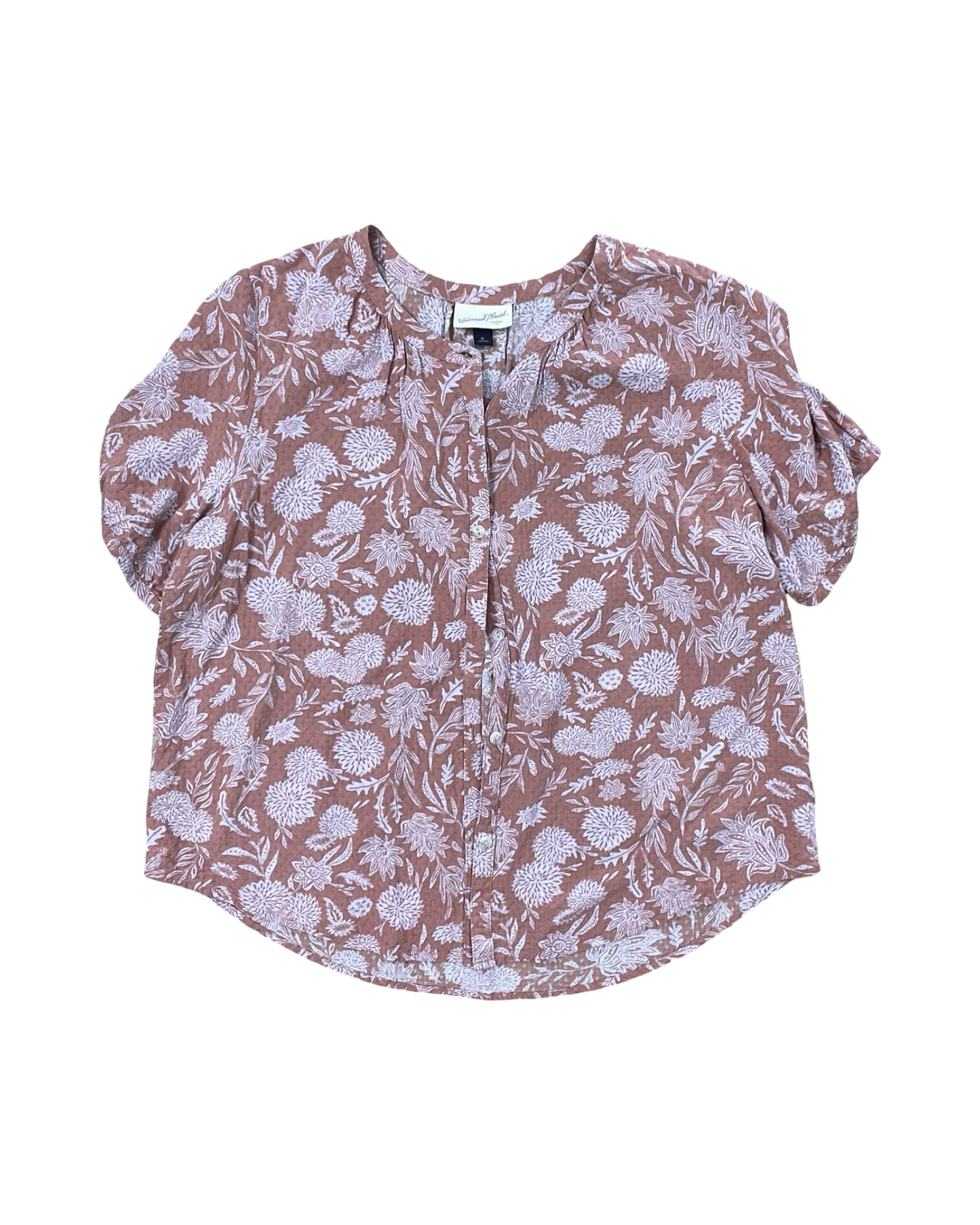 Blouse Ss By Universal Thread In Peach, Size:Xl