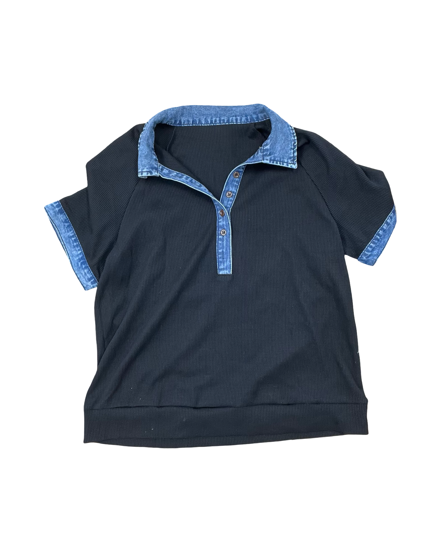 Top Ss By Clothes Mentor In Black & Blue, Size:Xl