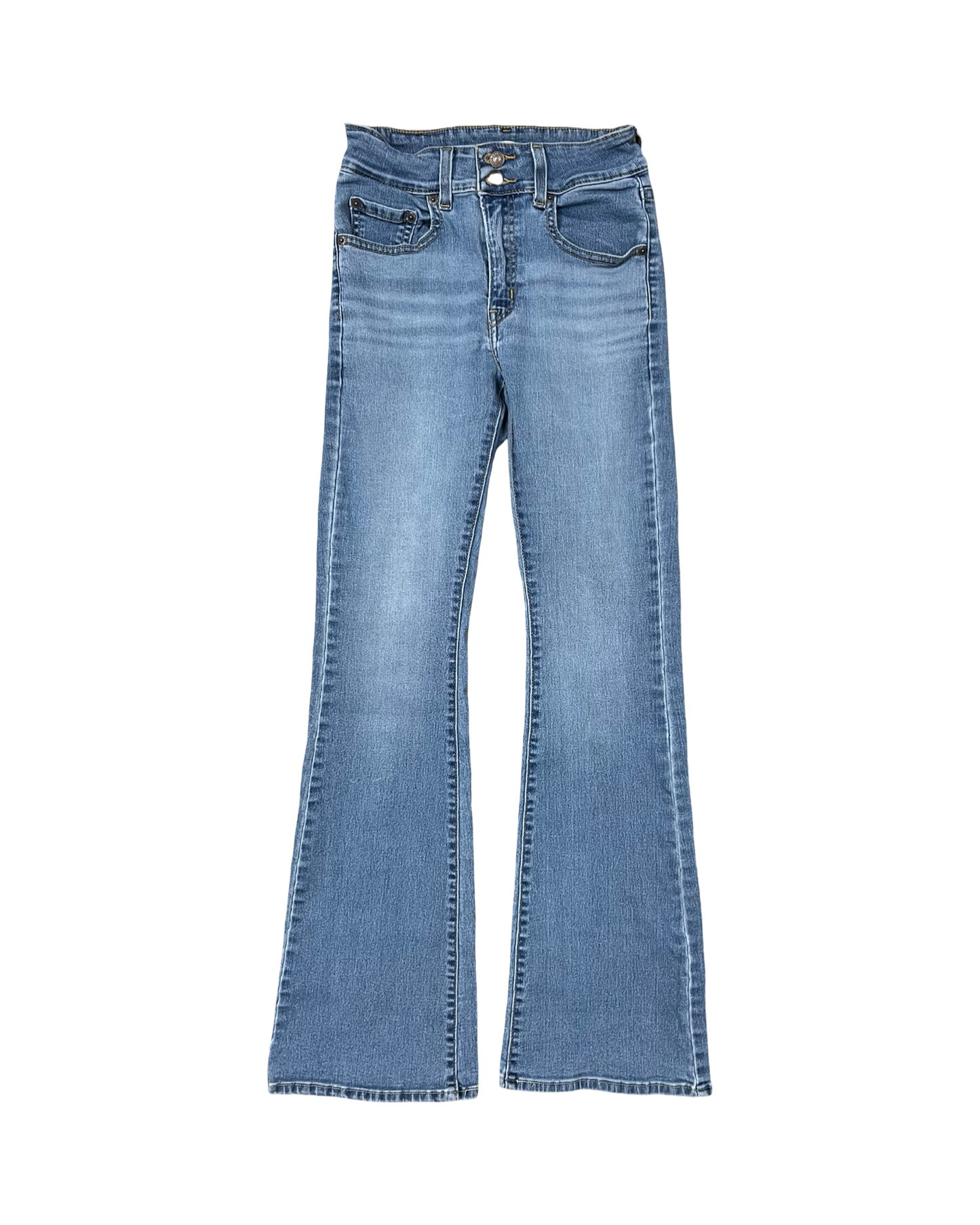 Jeans Flared By Levis In Blue Denim, Size:2