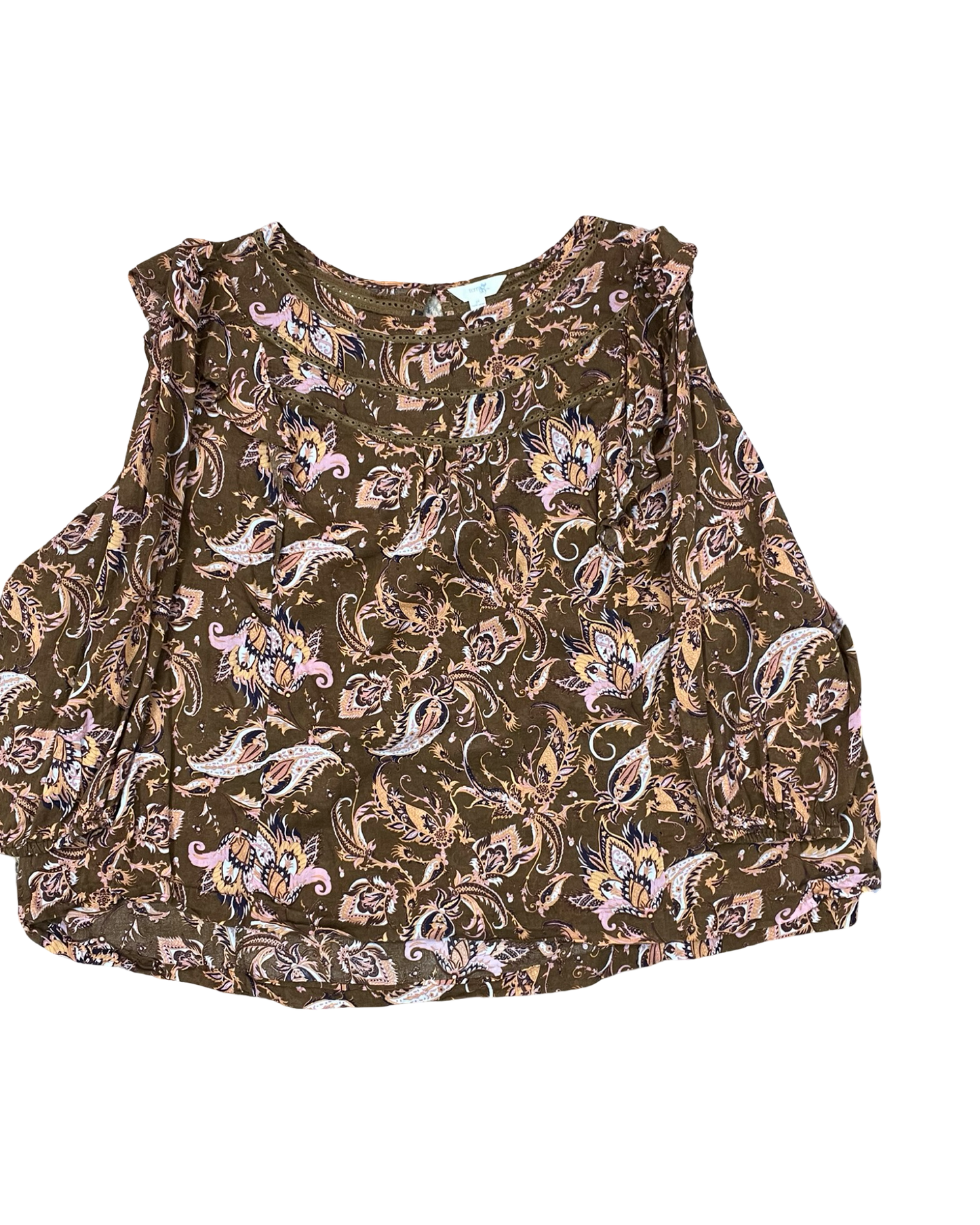 Top Ls By Terra & Sky In Brown, Size:3X