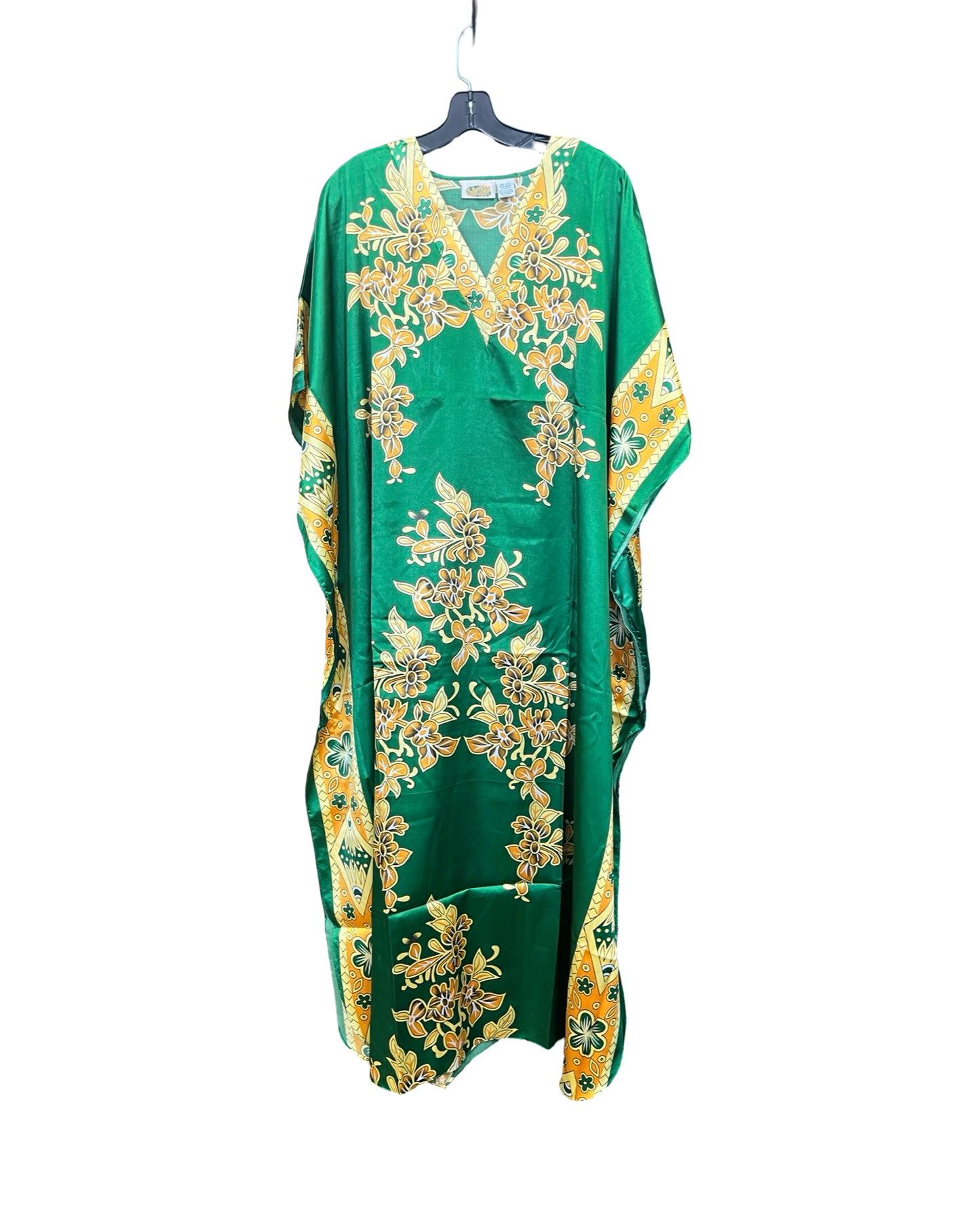 Kimono By Clothes Mentor In Green & Yellow, Size:Osfm