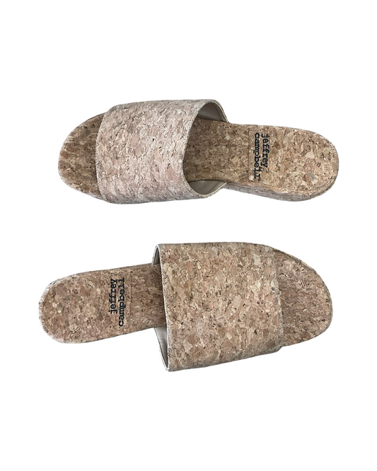 Sandals Heels Platform By Jeffrey Campbell In Tan, Size:6.5