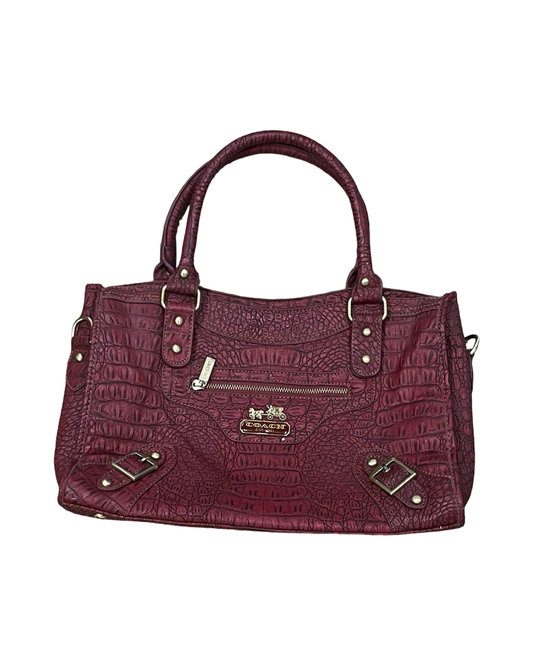 Handbag Designer By Coach In Red, Size:Medium