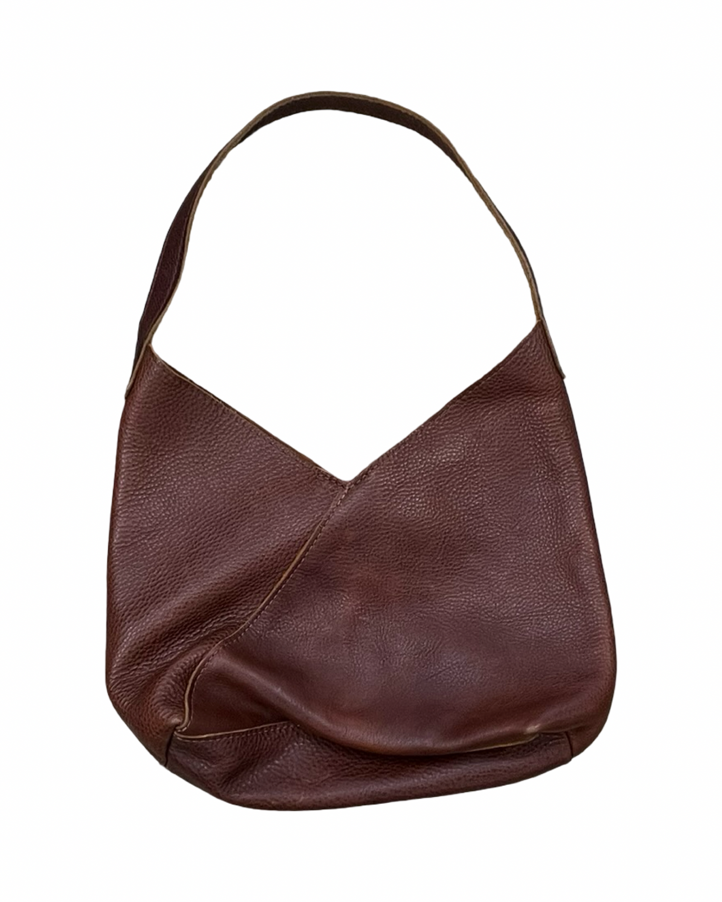 Handbag Leather By Portland Leather In Brown, Size:Medium