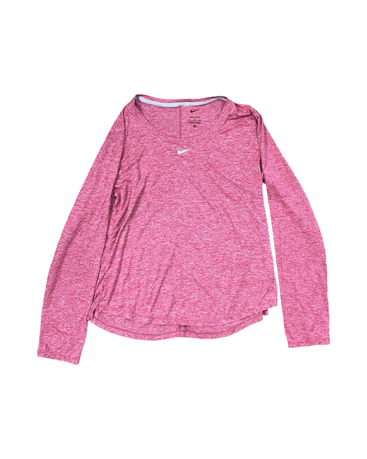 Athletic Top Ls Crewneck By Nike In Red, Size:S
