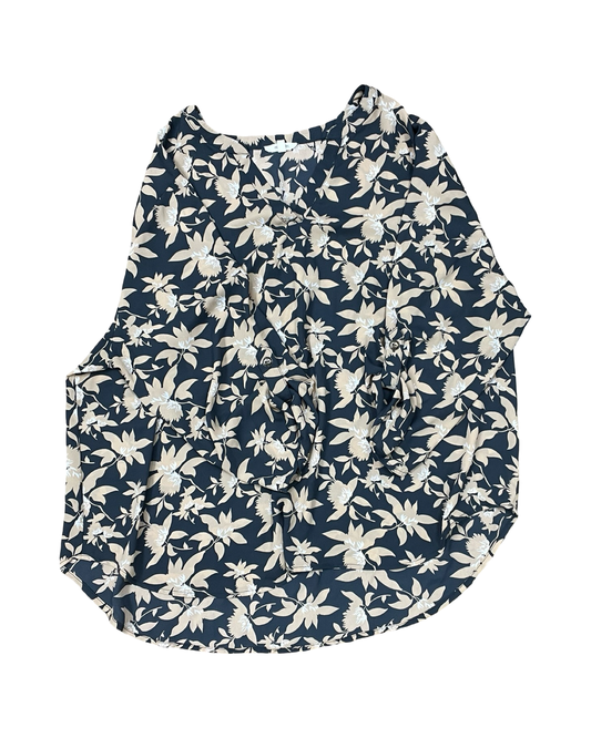 Top 3/4 Sleeve By Maurices In Blue & Tan, Size:3X