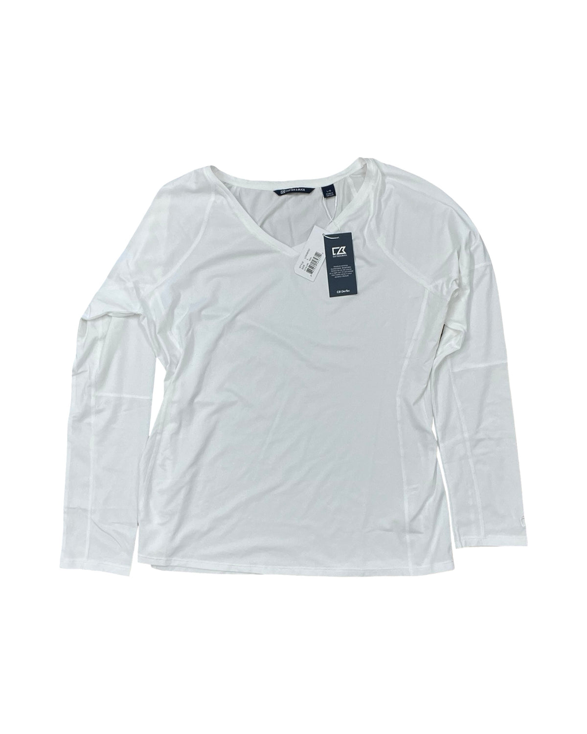 Top Ls Basic By Cutter And Buck In White, Size:L