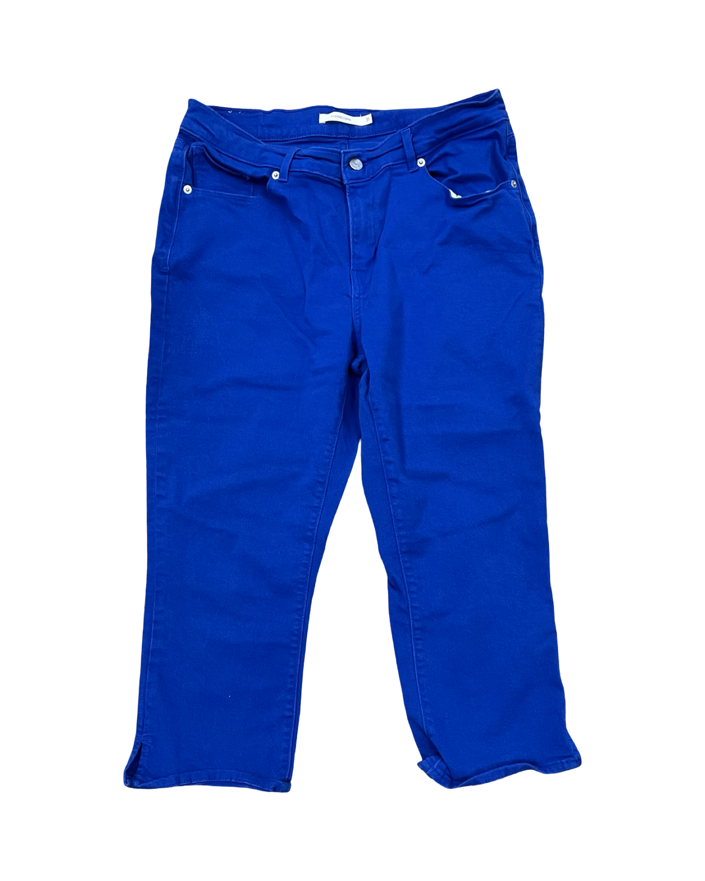 Jeans Cropped By Levis In Blue, Size:12