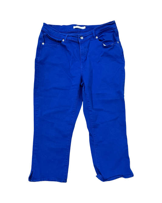 Jeans Cropped By Levis In Blue, Size:12