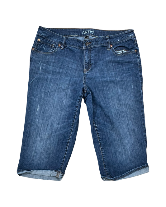 Jeans Cropped By Apt 9 In Blue Denim, Size:12