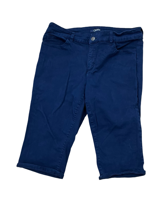 Jeans Cropped By Chaps In Blue Denim, Size:12