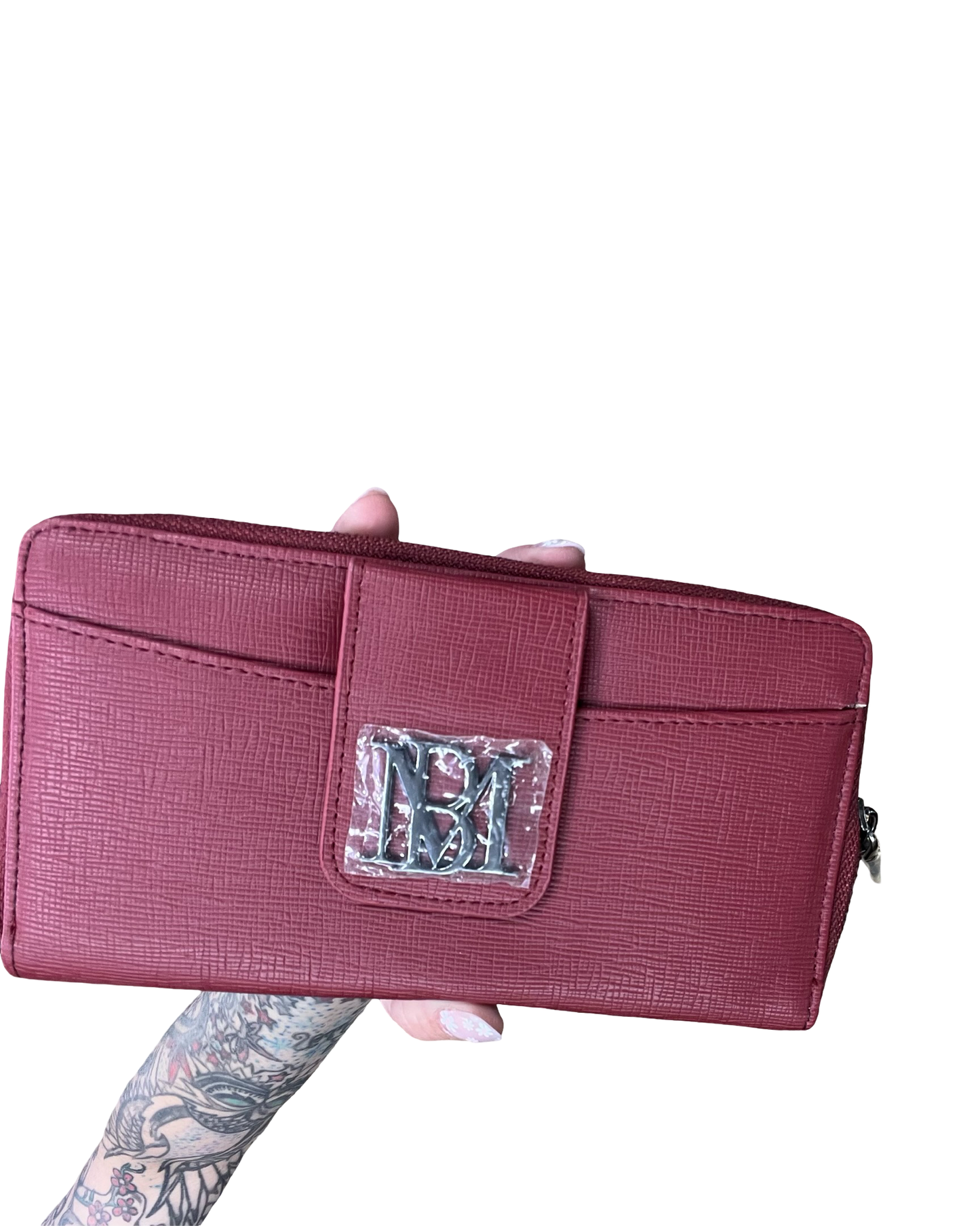 Wallet By Badgley Mischka In Maroon, Size:Medium