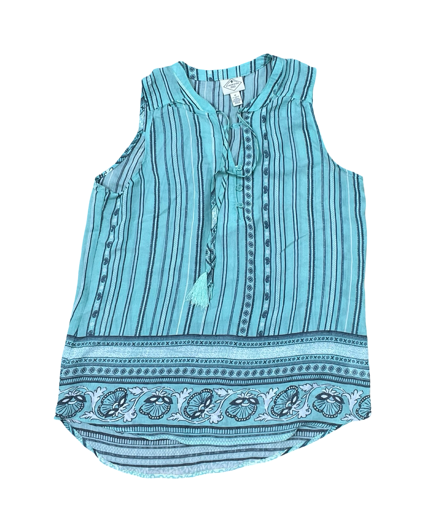 Top Sleeveless By St Johns Bay In Green, Size:M
