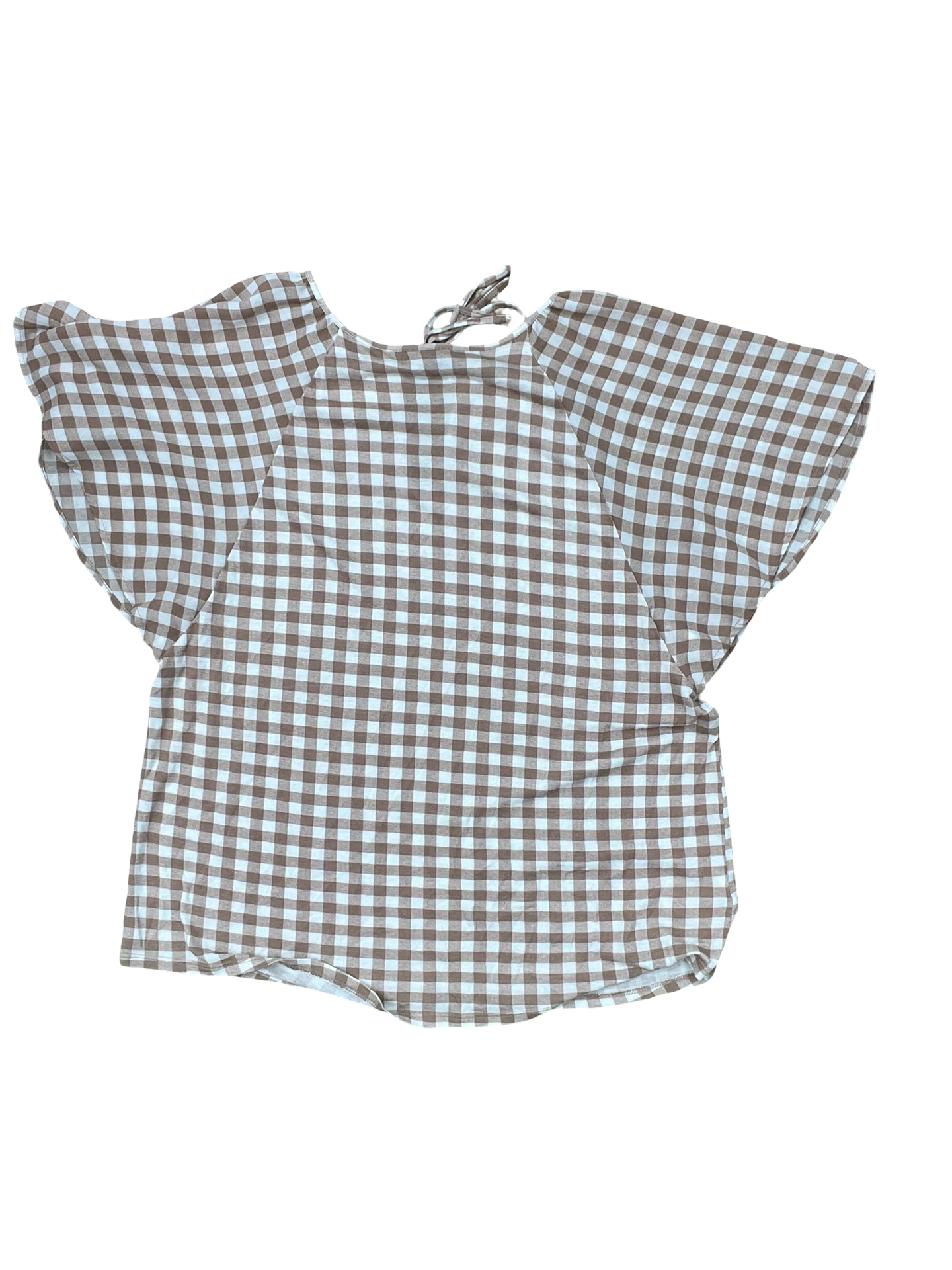 Top Ss By Loft In Tan & White, Size:L