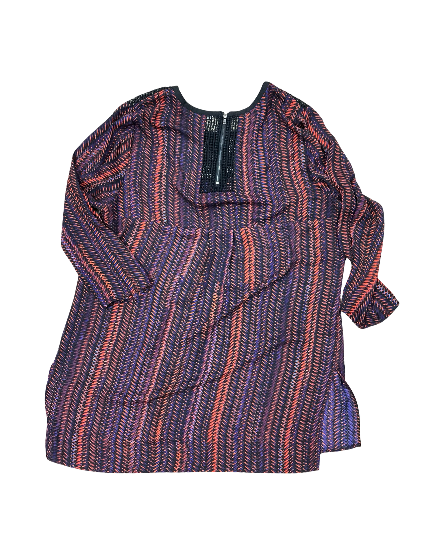 Tunic Ls By Daniel Rainn In Black & Purple, Size:Xl