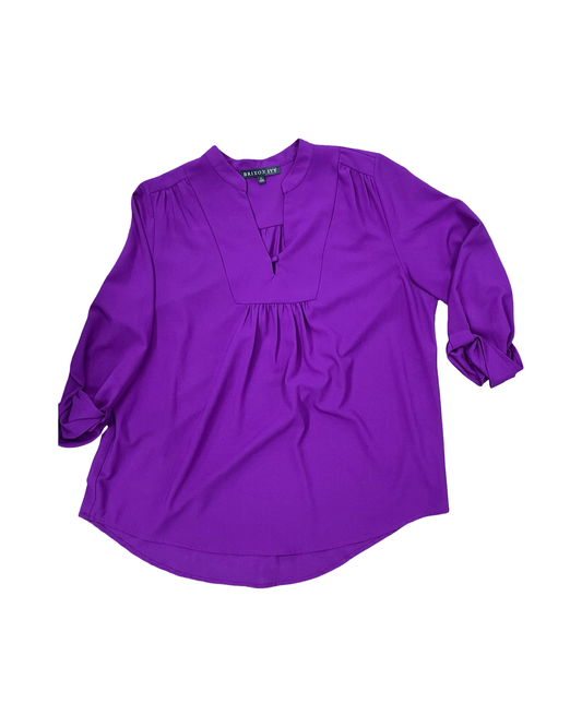 Top 3/4 Sleeve By Brixon Ivy In Purple, Size:Xl