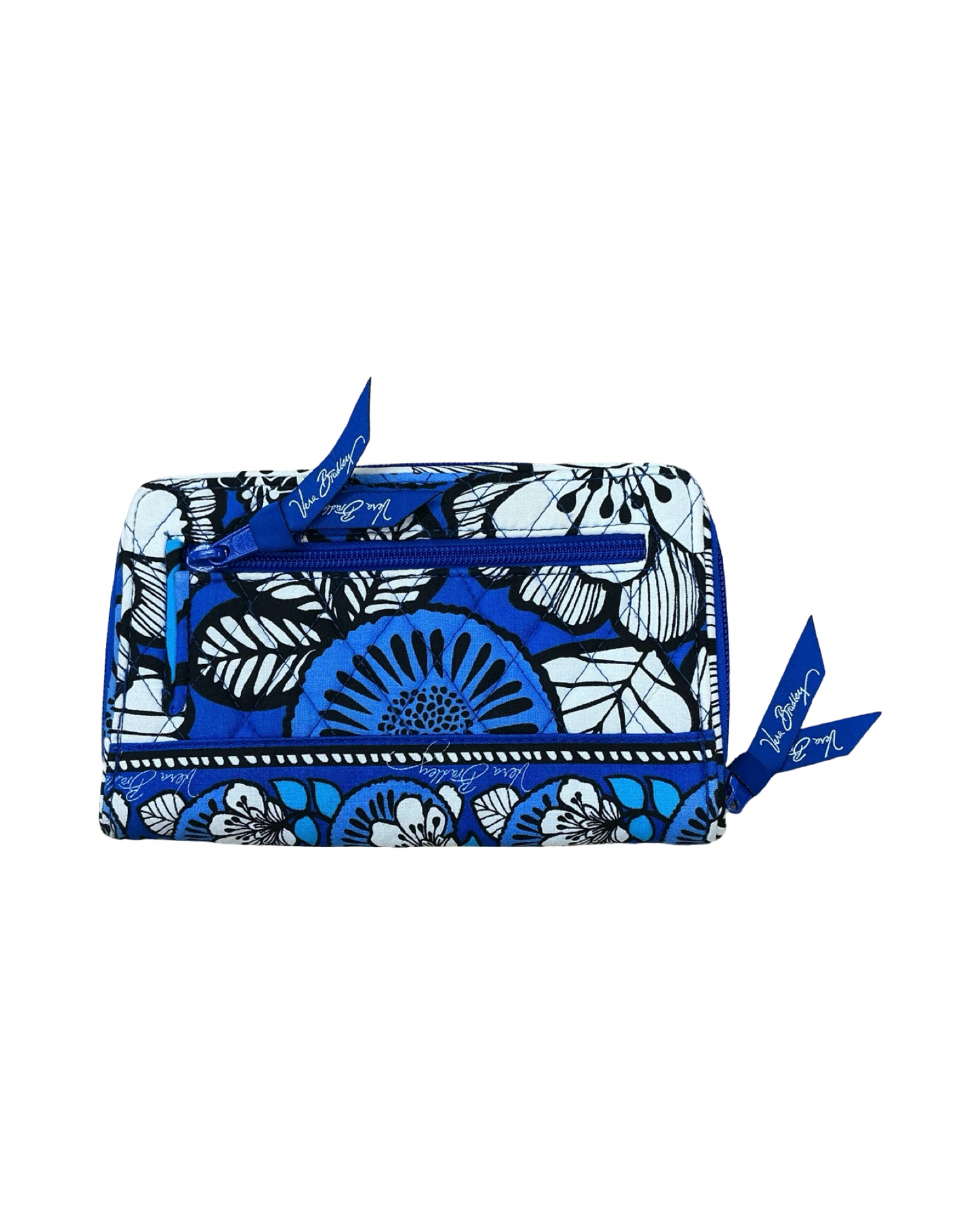 Wallet By Vera Bradley In Blue & White, Size:Large