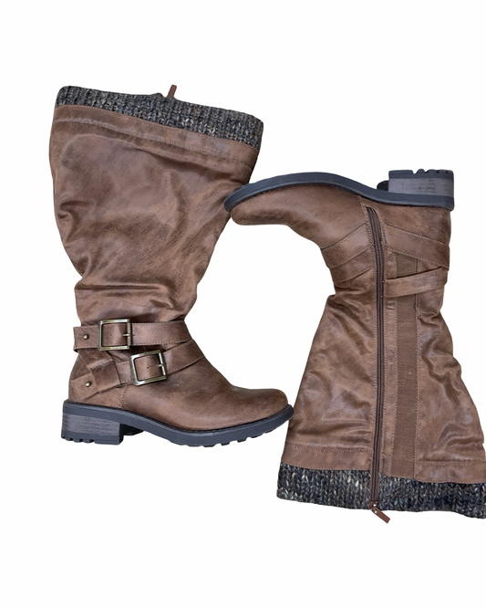 Boots Mid-Calf Heels By Torrid In Brown, Size:8