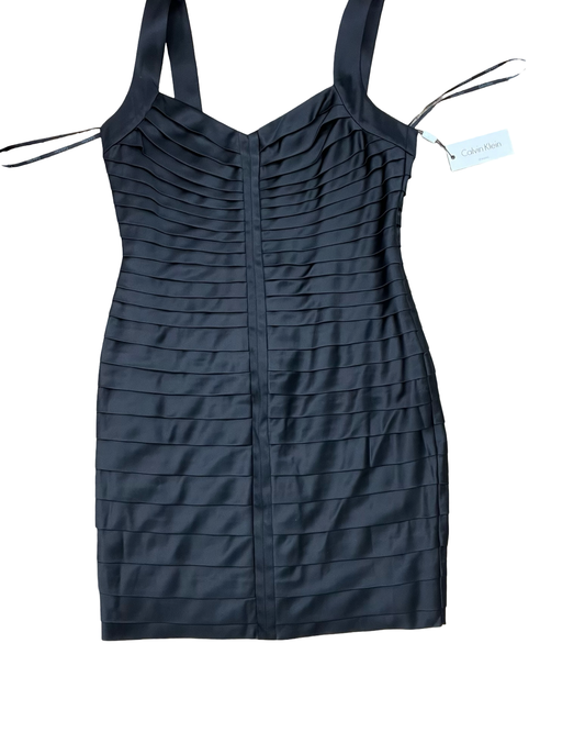 Dress Party Midi By Calvin Klein In Black, Size:L
