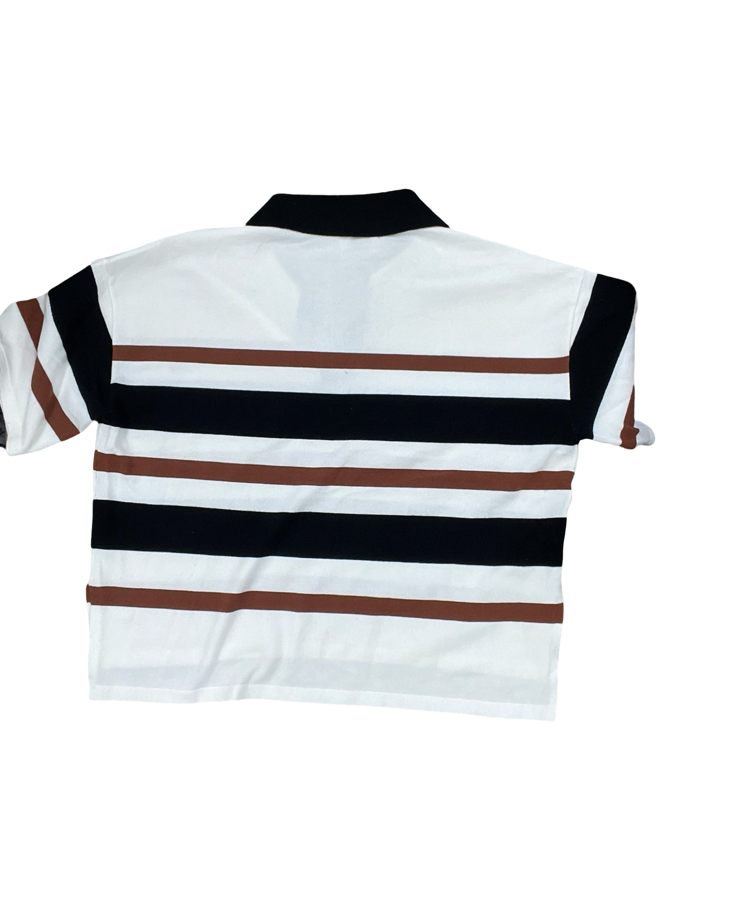 Top Ss By Stylus In Brown & Cream, Size:L