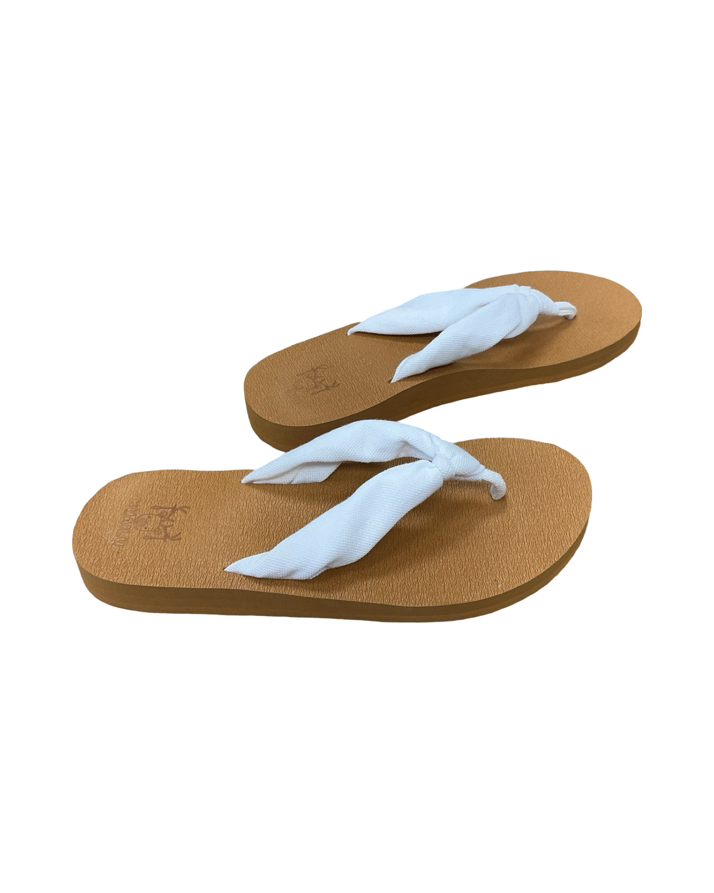 Sandals Flip Flops By Clothes Mentor In Cream, Size:9.5