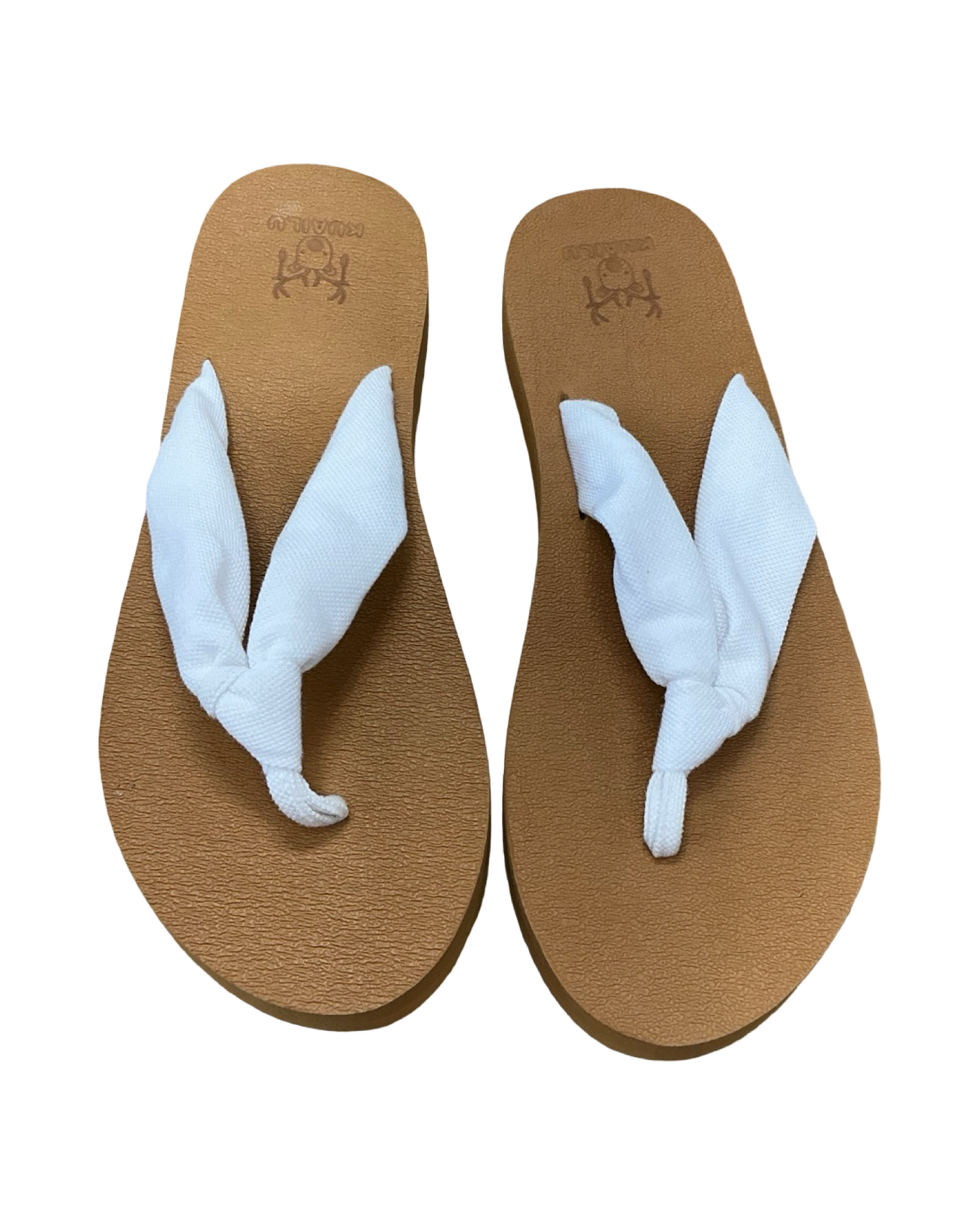 Sandals Flip Flops By Clothes Mentor In Cream, Size:9.5
