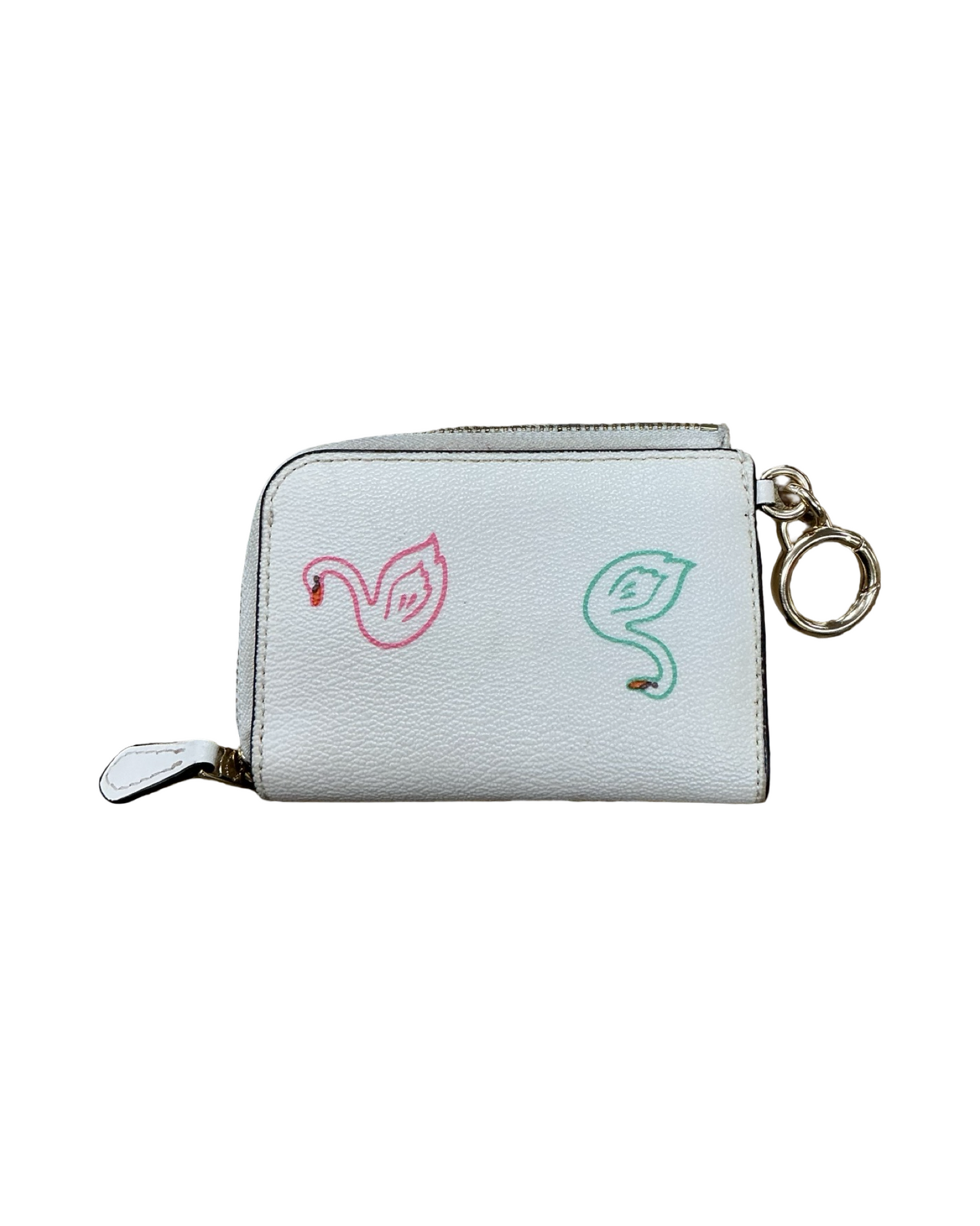 Coin Purse Designer By Coach In Cream, Size:Small