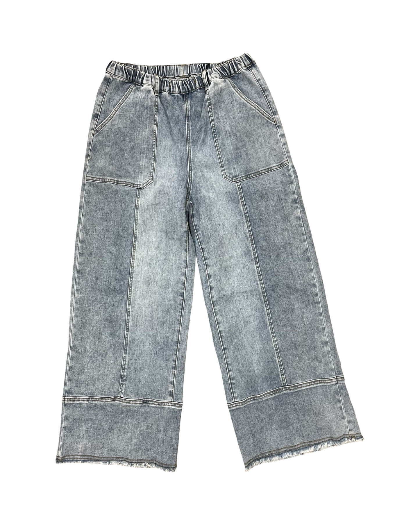 Jeans Wide Leg By Clothes Mentor In Blue Denim, Size:8