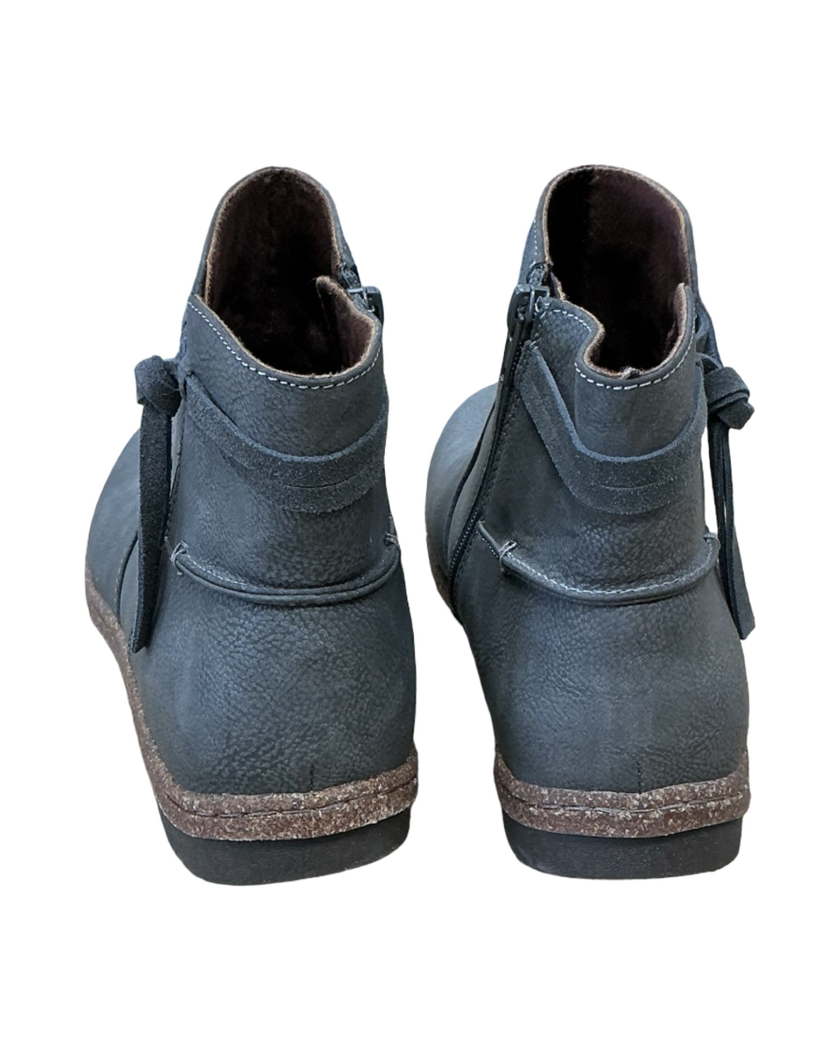 Boots Ankle Flats By Boc In Grey, Size:9