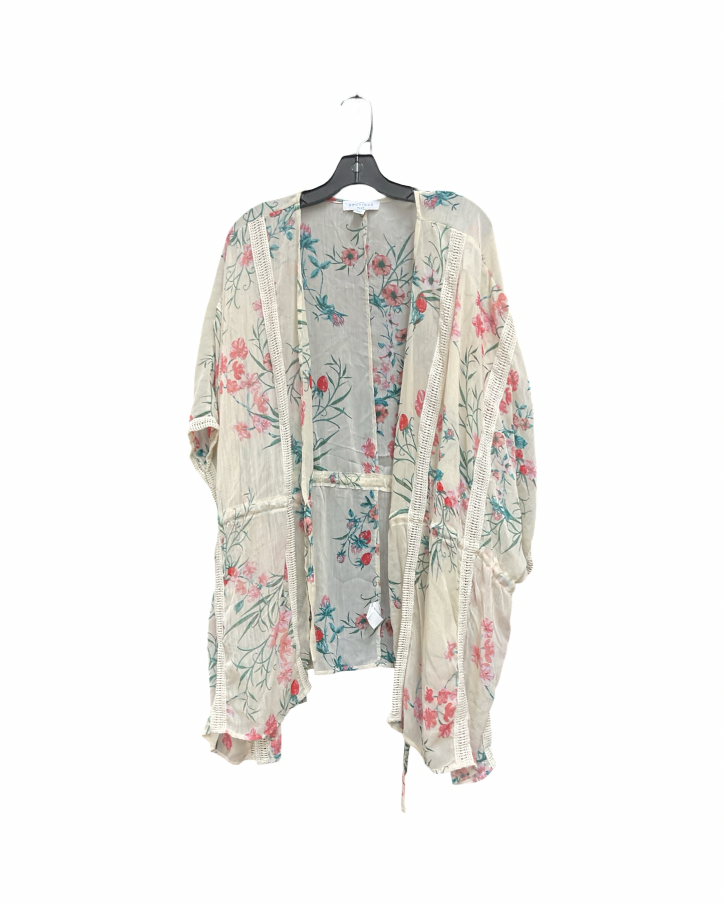 Cardigan By Boutique + In Cream, Size:2X