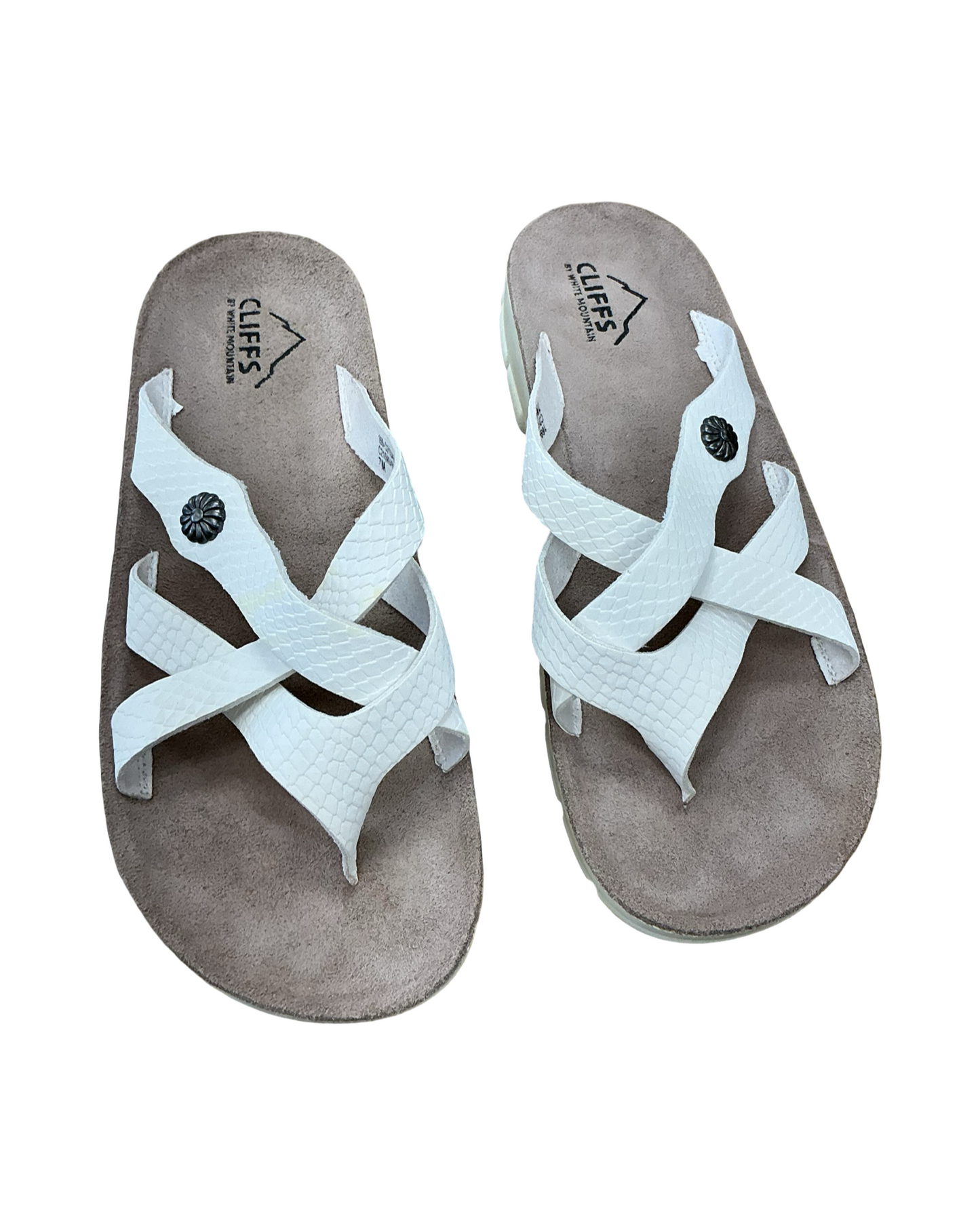 Sandals Flats By White Mountain In White, Size:7