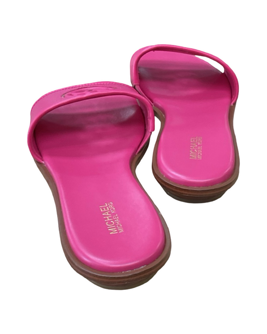 Sandals Designer By Michael Kors In Pink, Size:9