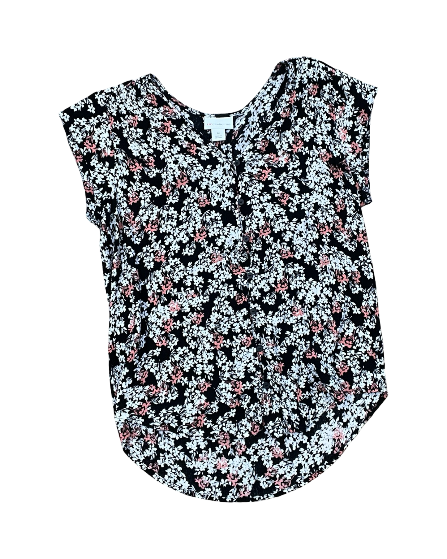 Top Ss By Liz Claiborne In Black & Orange, Size:M