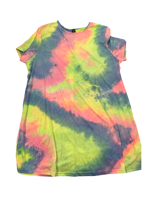 Dress Casual Midi By Shein In Blue & Pink, Size:4X