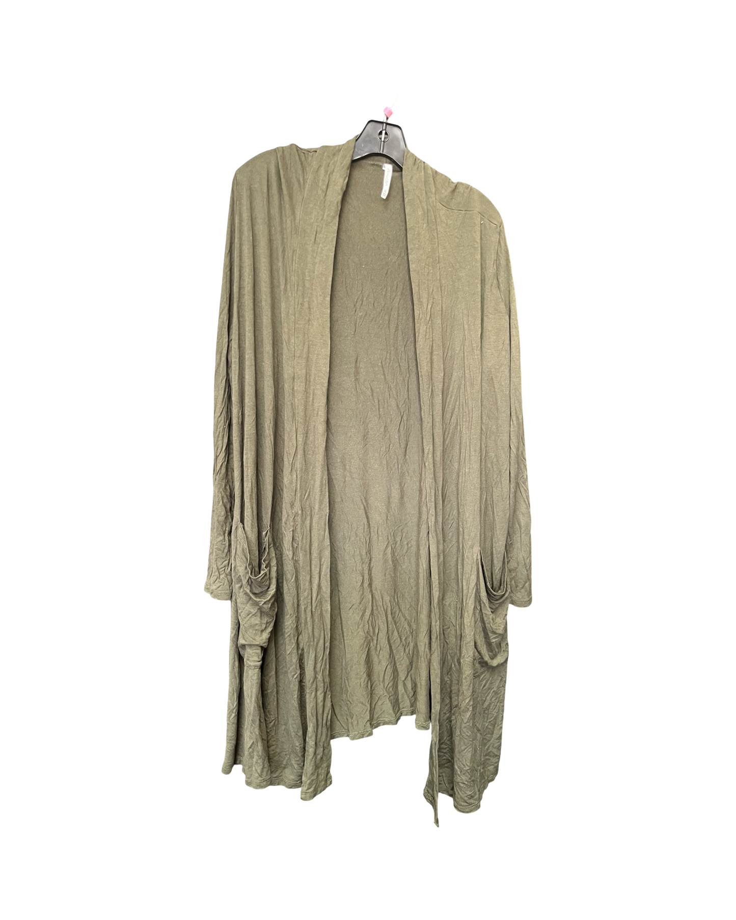 Cardigan By Active Usa In Green, Size:3X