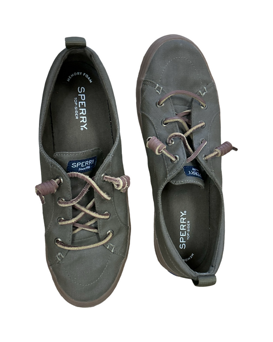 Shoes Flats By Sperry In Green, Size:9