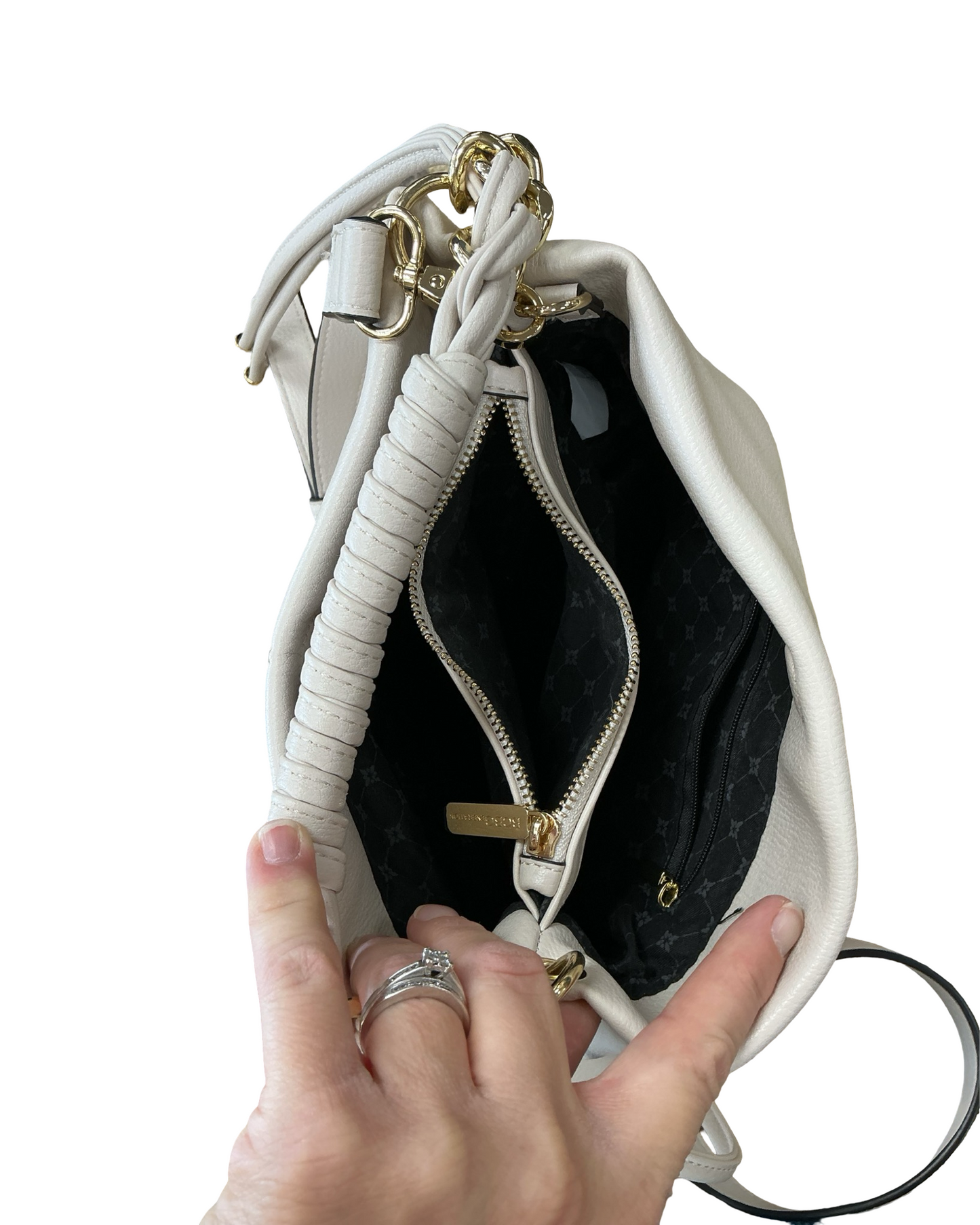 Handbag By Bcbg In Cream, Size:Medium